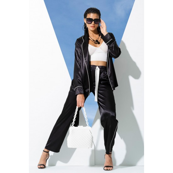 For You In&Out 8 Pieces Black Pajamas Set, Both Inside and Out