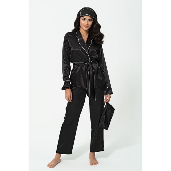 For You In&Out 8 Pieces Black Pajamas Set, Both Inside and Out
