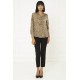 For You Fashion Women's Leopard Pattern Brown Shirt