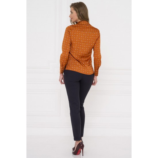 For You Fashion Women's Horseshoe Patterned Tile Shirt